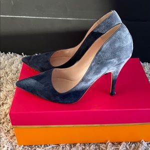 KATE SPADE stilettos navy suede 7 1/2